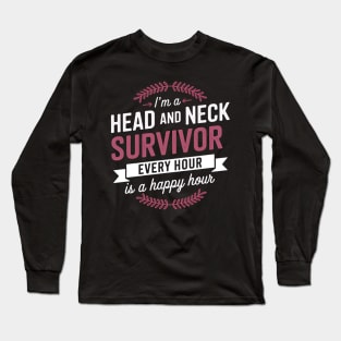 Head And Neck Survivor Oral Warrior Throat Cancer Awareness Long Sleeve T-Shirt